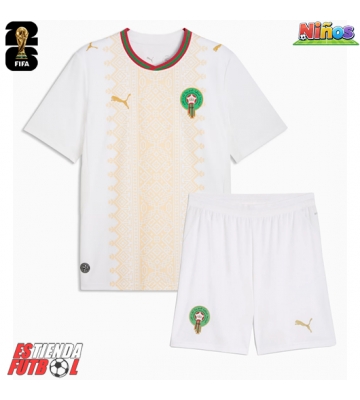 Marruecos Segunda Equipación Niños Mundial 2026 Manga Corta (+ Pantalones cortos)
